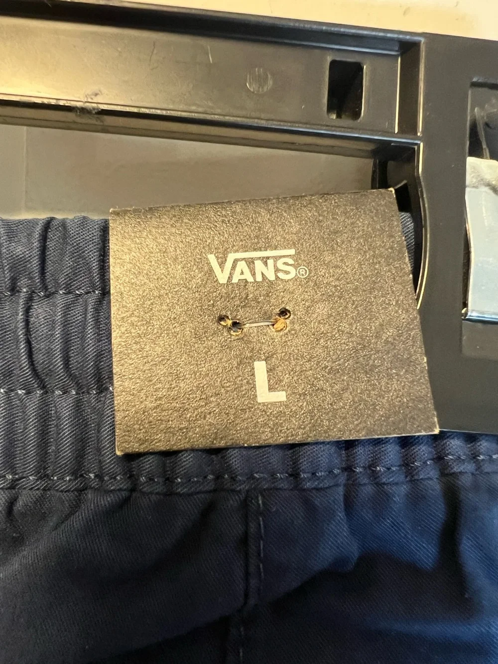 NWT Vans Men's Range Elastic Relaxed Fit Pants Size Large Color Navy Blue